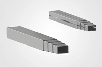 Rectangular teleskopik borus